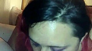 Redhead Gives Deepthroat Blowjob To Big Cock