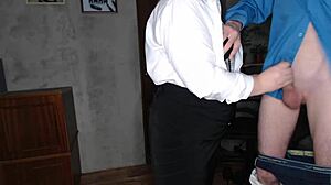 hey slutty secretary, jerking off your boss’s huge cock again?