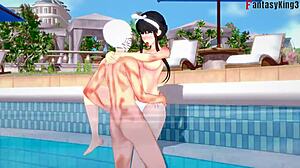 Yor Forger Bikini Pool Sex Spy X Family Genshin Impact Fantasyking3