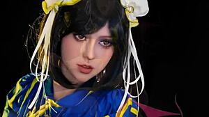 uh, this chun li sex doll with hentai toys is like totally anime brunette fun...