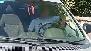 jerking off a stranger in his car while hubby films