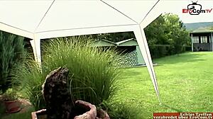 Thin Brunette Teen 18+ With Natural Tits Gets Intense Outdoor Pov Fucking