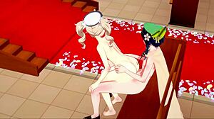 Genshin Impact Hentai Barbara X Venti Blowjob In Church Cosplay