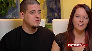 horny amateur couples foreplay on tv 😏