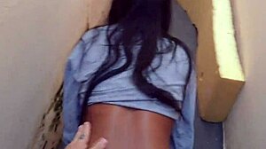 Look at that teen's big ass in tight pants!