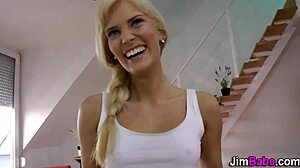 Amateur teen gets pov fingered by old european guy in british handjob blowjob masturbation session