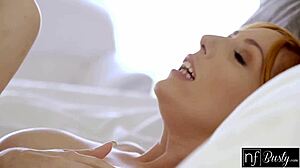 Nf busty features hot ginger lauren phillips who fucks roommate in romantic blowjob riding with fat boobs and cum on tits