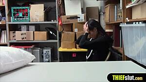 latina shoplifter caught and punished with hard doggystyle fucking