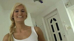 Amateur teen gets pov fingered by old european guy in british handjob blowjob masturbation session