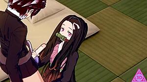 Tanjiro, nezuko, are you ready for sex, blowjob, handjob, and cumshot in this hentai?
