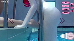 3d futa girl sucking and fucking in pool