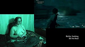 Naked playthrough of Alan Wake 2 part 21 with big tits.