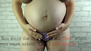 Your big-boobed 9-month pregnant wife motivates you to be a cuckold with milky mari captions