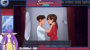 Is this Summertime Saga part 16 with huge blonde and big cock?