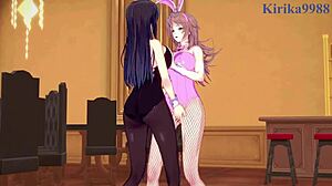 Sagiri Sakurai and Setsuko Ohara in lesbian hentai