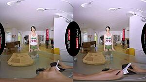 Pizza Babe Monika Licks Pussy In VR