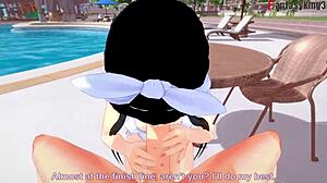 Yor Forger's Intense Bikini Pool Sex in POV