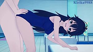 i watch takane shijou and hibiki ganaha in intense sex from the idolmaster sp hentai with big tits