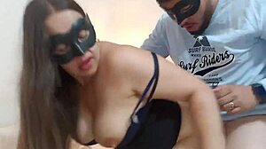 Esposa aburrida in sensual curvy amateur swinger cuckold humiliation with big pussy assfucking anal trio at work for money