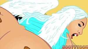 Thick Ass Pawg Angel Divine Takes Interracial Anal in Big Bubble Butt Cartoon Scene