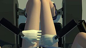 rin gets fingered and licked in the massage chair 😘