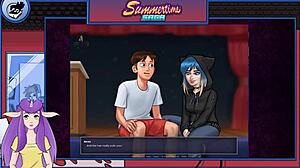 Is this Summertime Saga part 16 with huge blonde and big cock?