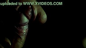 Young student learns blowjob from teacher in dark Netflix room, leading to cum.