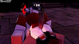 Succubus gives a thighjob in rough cartoon hentai. Boobs bouncing in 3D anime porn... you want more of this wild action?