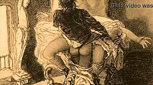 Wow, vintage erotic illustration brings steamy fantasies to life!