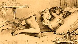 Wow, vintage erotic illustration brings steamy fantasies to life!