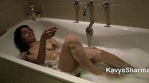 Watch Sexy Bangladeshi Coed Babe Kavya Finger Her Tight Pussy In Bath Tub With Boobs!