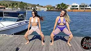 Latina Lady Dances to Lose Calories