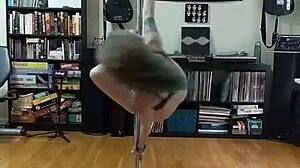 Blonde Milf Strips Black and White Skirt for Interracial Action