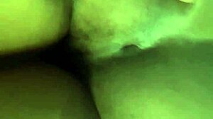 Jerking Off to Skinny Ebony Girlfriend's Ass in Close-Up