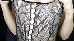 beautiful teen 18+ with puffy big nipples in solo brunette orgasm