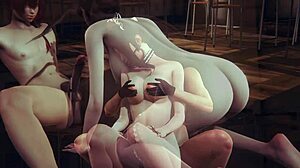 Uncensored hentai of having sex with classmate in maid costume