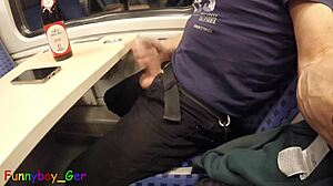 Hey, third cumshot on moving train got interrupted today