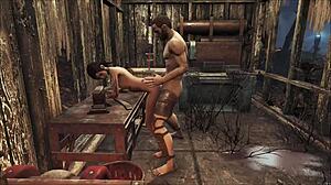 fallout 4 workshop with brunette teen anal fucking