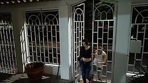 Curvy Latina Neighbor with Natural Tits Gets Submissive on Bed After Park Exercise