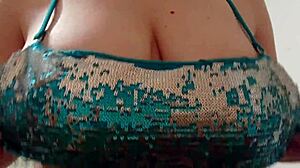 princess girlfriend with big tits rides cowgirl outdoor in sexy swimsuit with boobs falling out publicly