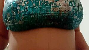 princess girlfriend with big tits rides cowgirl outdoor in sexy swimsuit with boobs falling out publicly