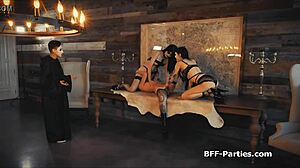 ritual filming turns into wild halloween party with goth amateurs