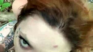 Amateur couple caught fucking in park with creampie finish