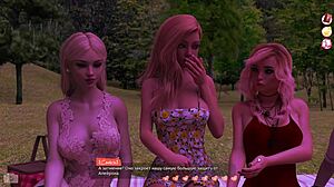 In this gameplay, hot cartoon whore gets licked on desk.