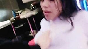 Hey petite babe, can your tight teen ass handle my friend's cock while I lick your wet vagina?