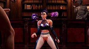 kaisa from kda handles two huge cocks