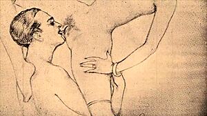 Vintage erotic drawings tell a story