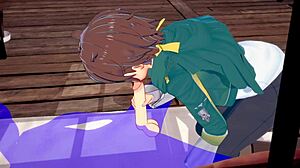 konosuba yaoi kazuma gets blowjob with cum in mouth japanese asian manga anime game porn gay