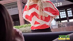 Public Handjobs Blonde Teen Odette Delacroix Delivers Outdoor Facial Cumshot in Park Casting Audition