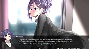 Hentai babe Aya rides cock bent over in wild game action